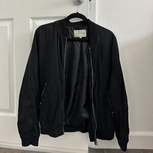Oversized Black Bomber Jacket